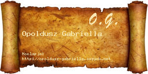 Opoldusz Gabriella névjegykártya